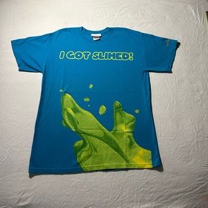 SOLD Y2K Nickelodeon Slime blue t shirt